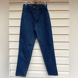 Rio by Stephan Mardon dark blue jeans, side, pockets, zipper closure, size 5